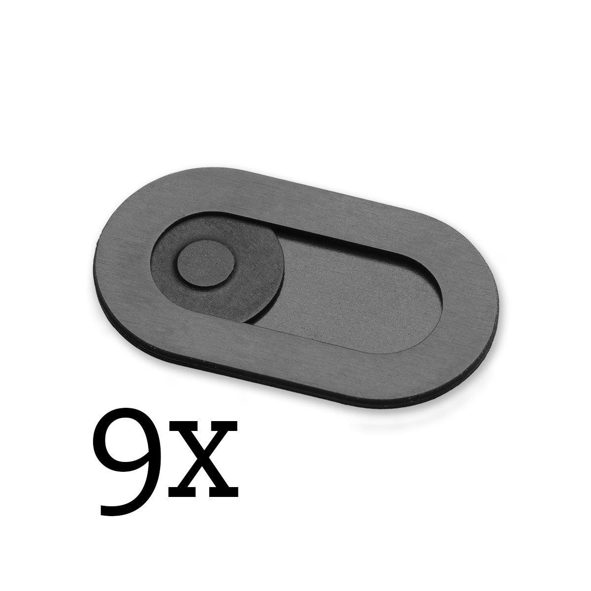 Spyslide® Webcam Cover Famille 9-Pack | Noir ou Argent