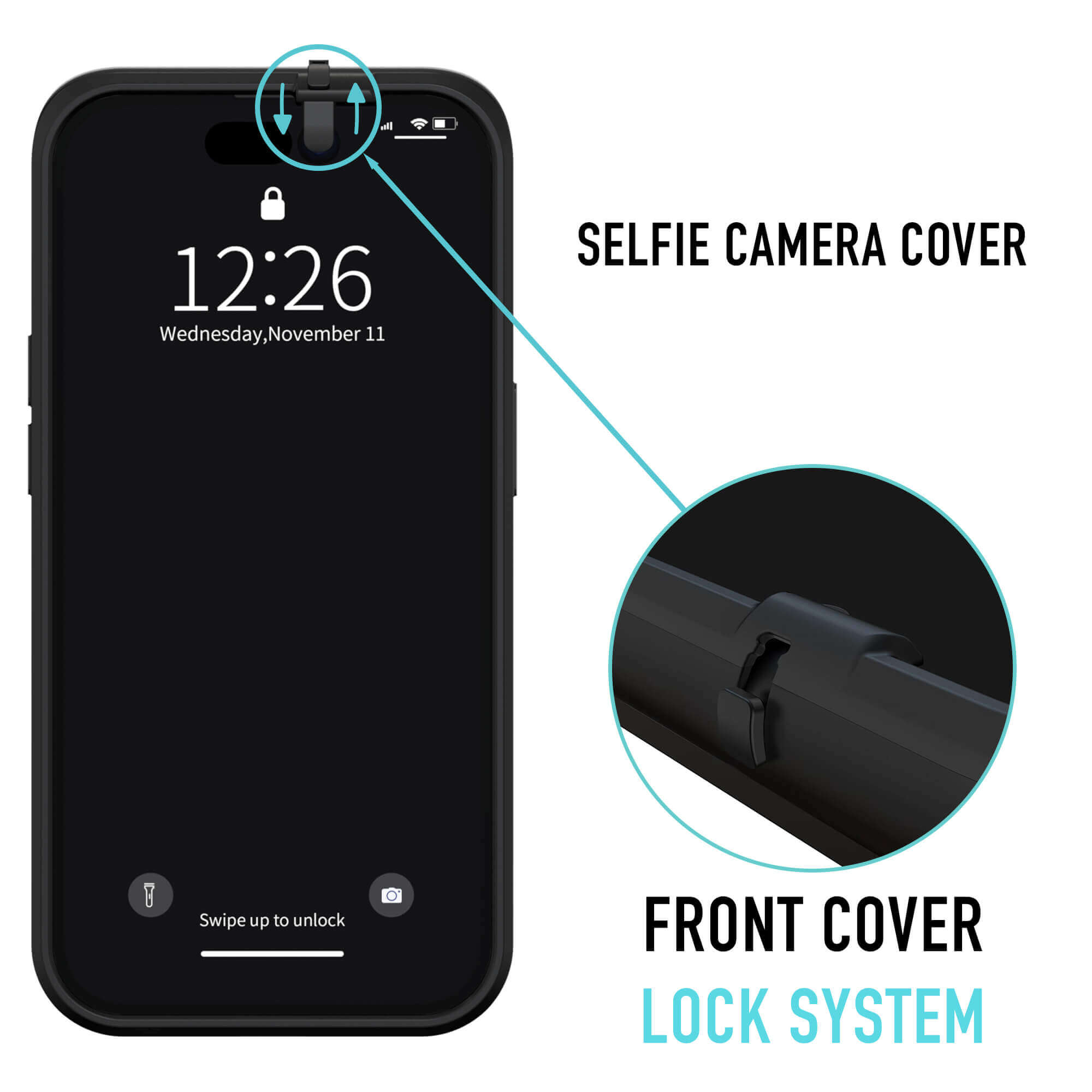Étui de confidentialité pour iPhone 15 Pro Max