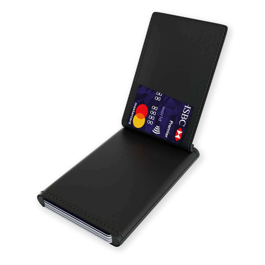 Porte-cartes bloquant les RFID avec poche pour pièces de monnaie et système de paiement rapide