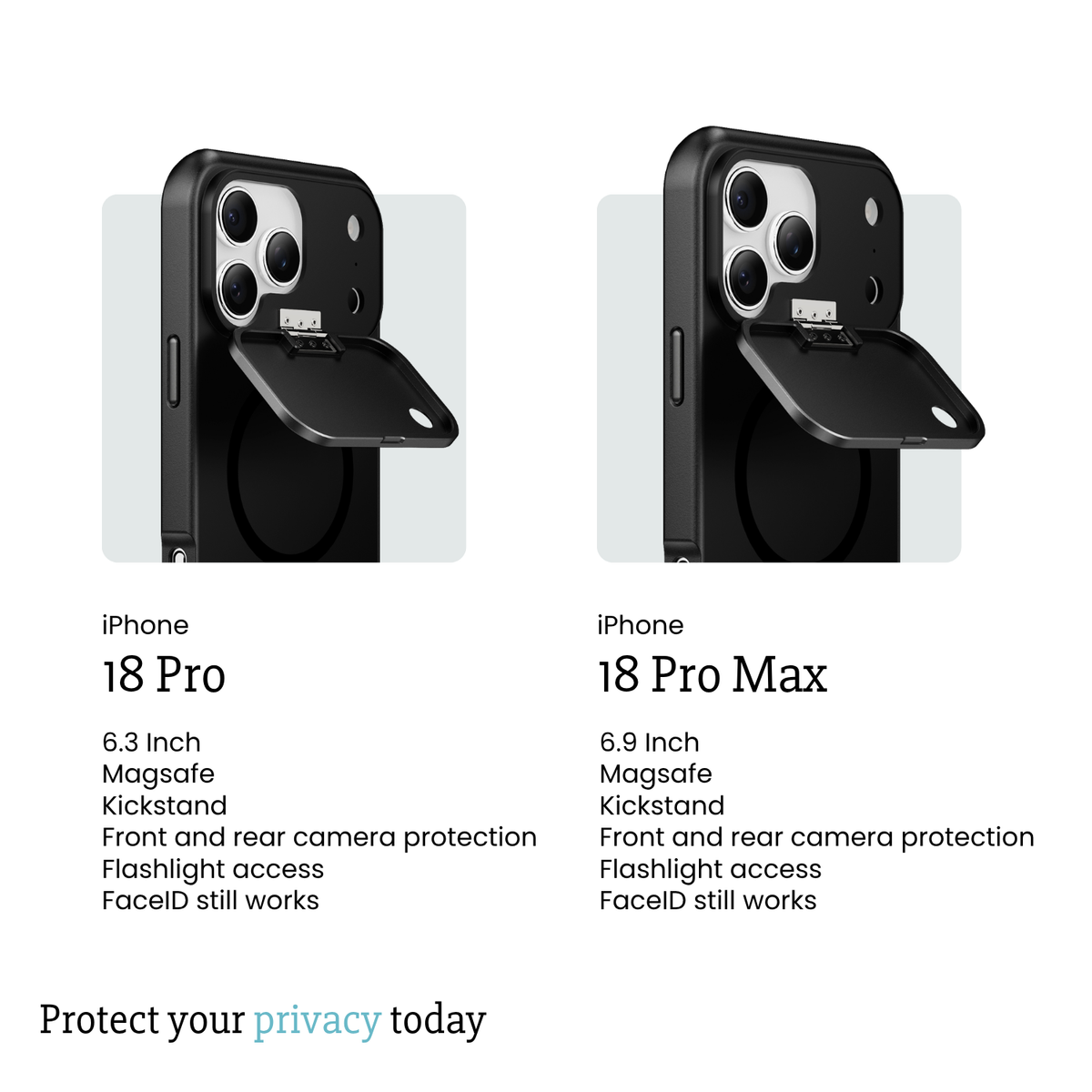 Coque de confidentialité pour iPhone 18 Pro ou 18 Pro Max | PRE-ORDER see message below